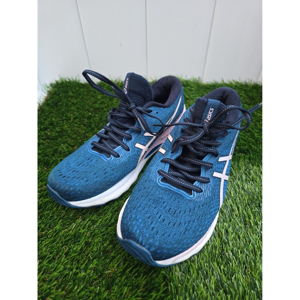 ASICS Gel-Nimbus 24 Running Shoes Women 9 Blue Pink Athletic Sneakers Casual